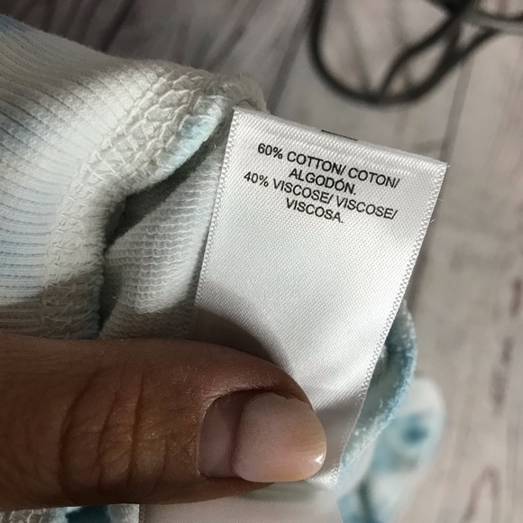 16) Lucky Brand Blue & White Tie Dye Crewneck Pullover Sweatshirt Size Small - Picture 10 of 11